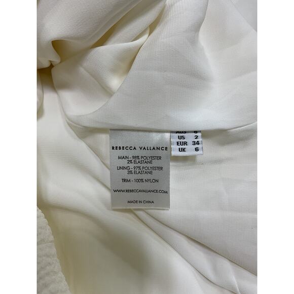 Rebecca Vallance 'Calla' White Cloqu� Midi Dress Size 2 - NWT - Picture 5 of 5